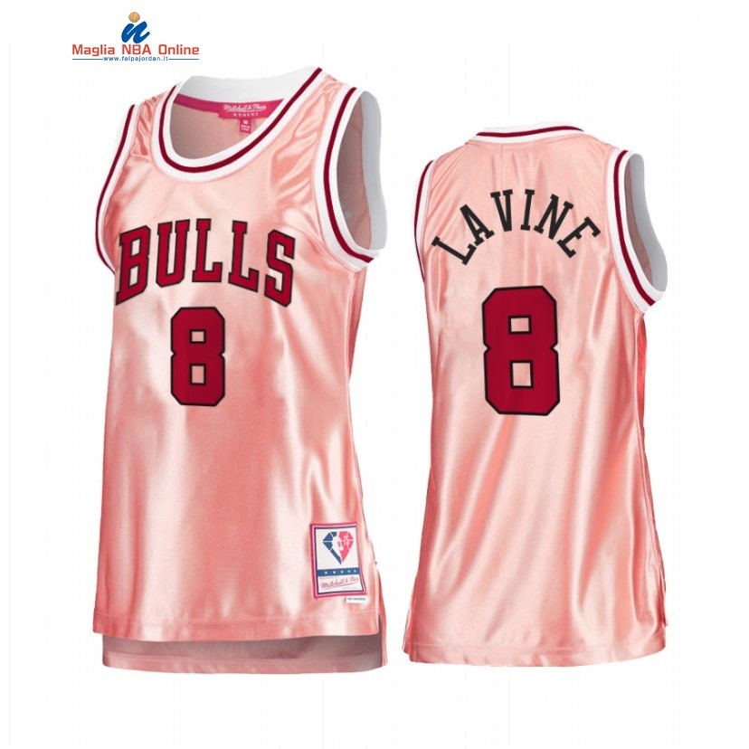 Maglia NBA Donna Chicago Bulls #8 Zach LaVine 75th Anniversario Rosa Oro 2022 Acquista