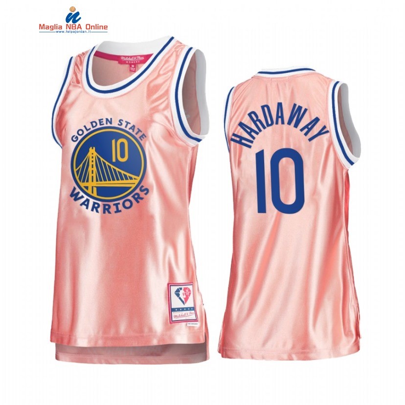 Maglia NBA Donna Golden State Warriors #10 Tim Hardaway 75th Anniversario Rosa Oro 2022 Acquista