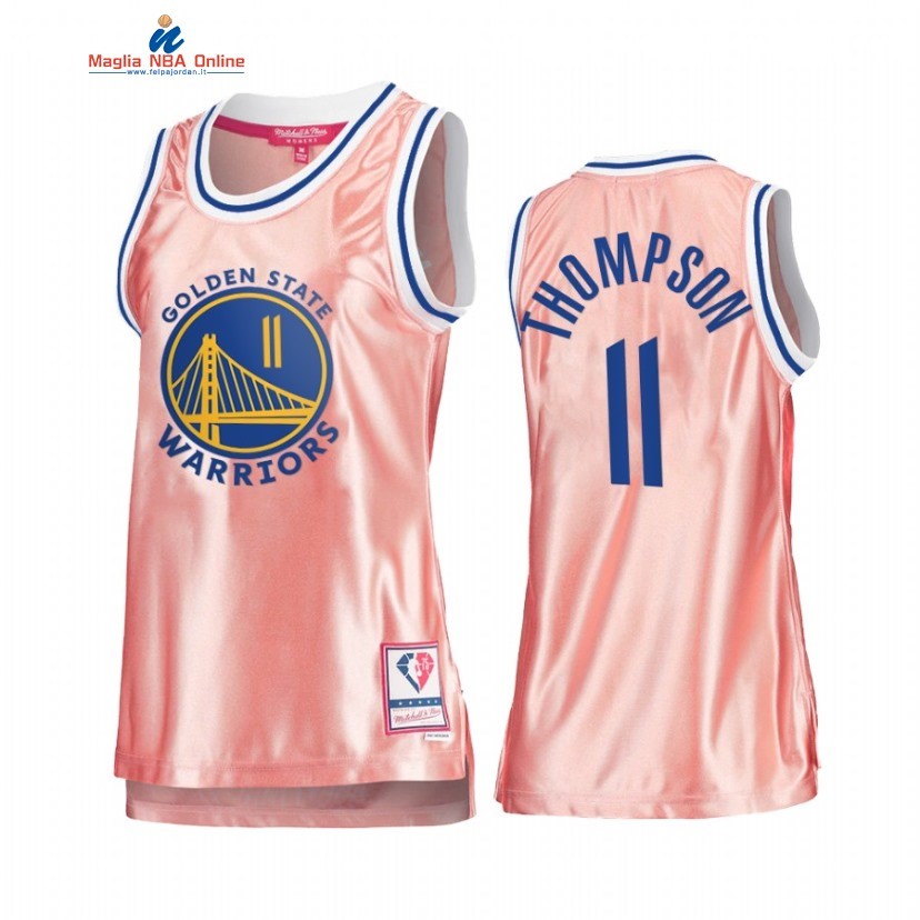 Maglia NBA Donna Golden State Warriors #11 Klay Thompson 75th Anniversario Rosa Oro 2022 Acquista