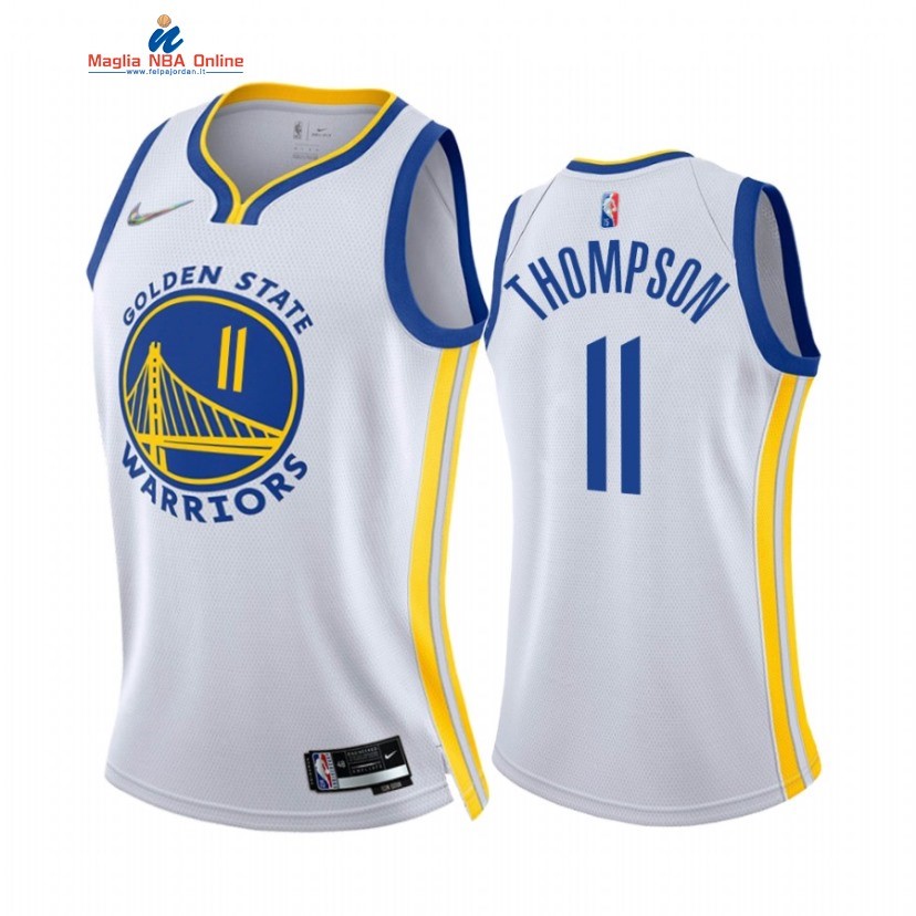 Maglia NBA Donna Golden State Warriors #11 Klay Thompson Bianco Association 2022 Acquista