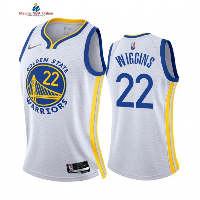 Maglia NBA Donna Golden State Warriors #22 Andrew Wiggins Bianco Association 2022 Acquista