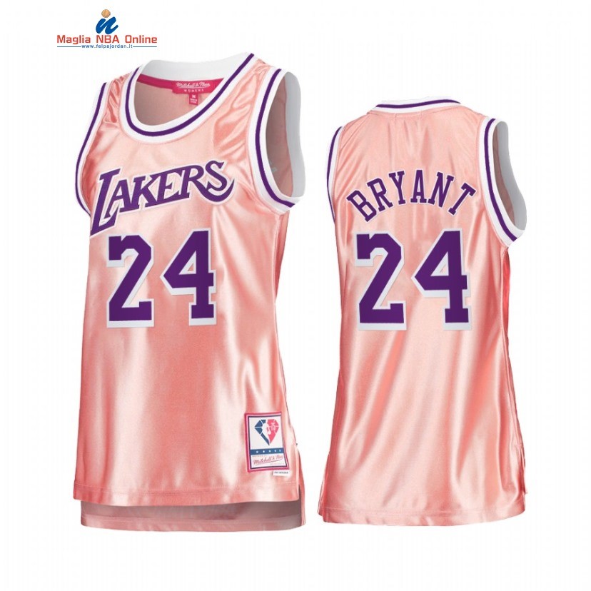 Maglia NBA Donna Los Angeles Lakers #24 Kobe Bryant 75th Anniversario Rosa Oro 2022 Acquista