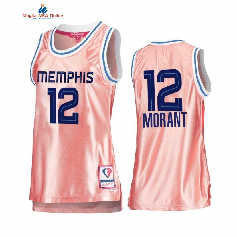Maglia NBA Donna Memphis Grizzlies #12 Ja Morant 75th Anniversario Rosa Oro 2022 Acquista