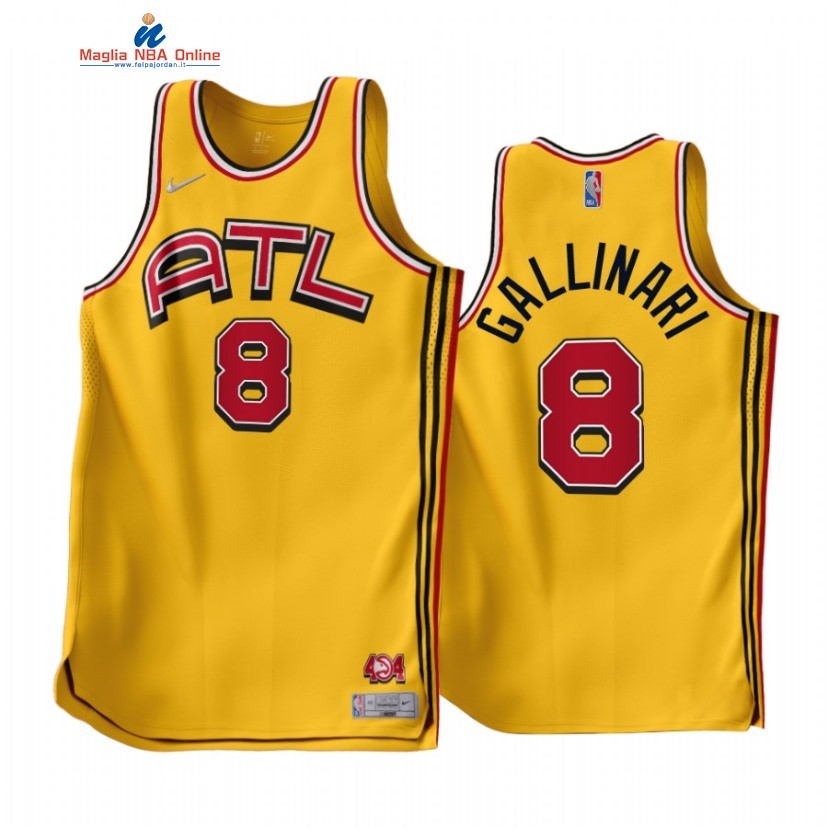 Maglia NBA Earned Edition Atlanta Hawks #8 Danilo Gallinari Oro 2022-23 Acquista