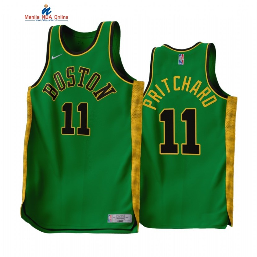 Maglia NBA Earned Edition Boston Celtics #11 Payton Pritchard Verde 2022-23 Acquista
