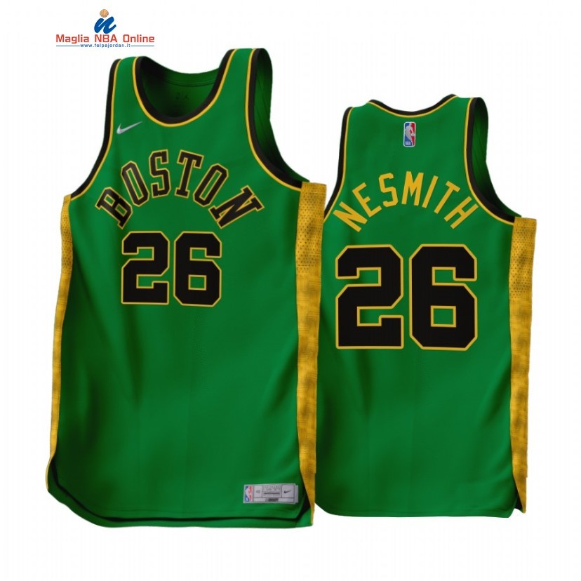 Maglia NBA Earned Edition Boston Celtics #26 Aaron Nesmith Verde 2022-23 Acquista