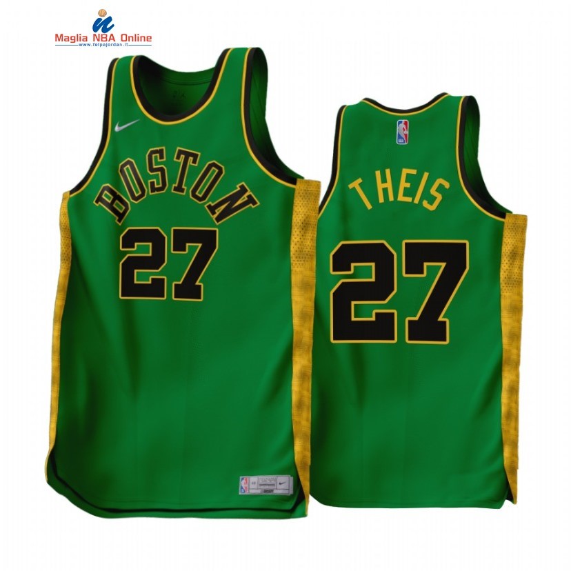 Maglia NBA Earned Edition Boston Celtics #27 Daniel Theis Verde 2022-23 Acquista