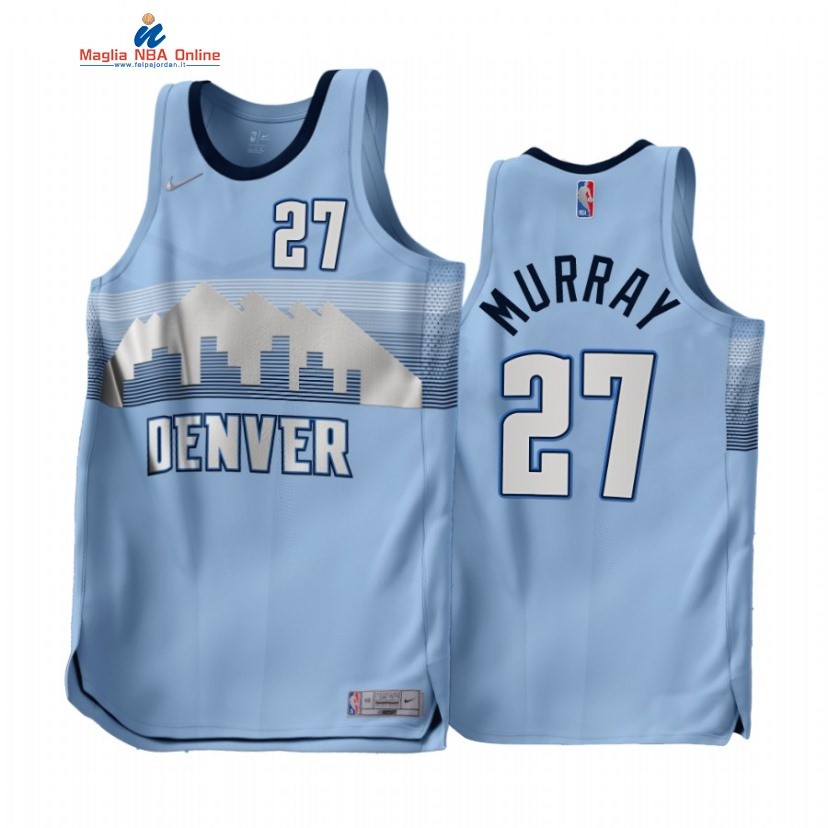 Maglia NBA Earned Edition Denver Nuggets #27 Jamal Murray Blu 2022-23 Acquista