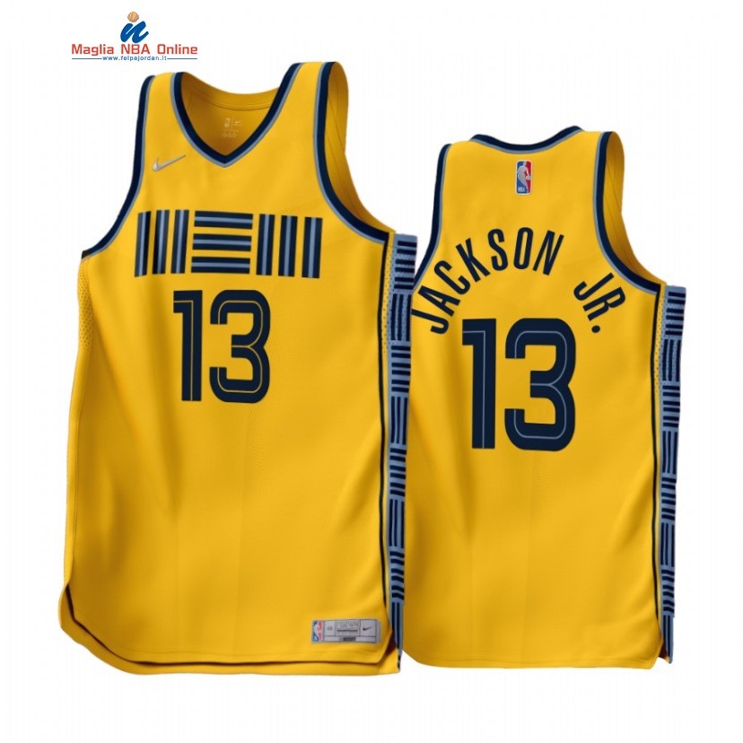 Maglia NBA Earned Edition Memphis Grizzlies #13 Jaren Jackson Jr. Oro 2022-23 Acquista