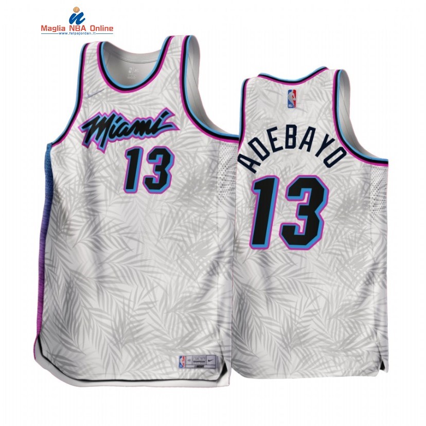 Maglia NBA Earned Edition Miami Heat #13 Bam Adebayo Bianco 2022-23 Acquista