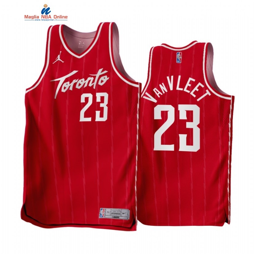 Maglia NBA Earned Edition Toronto Raptors #23 Fred VanVleet Rosso 2022-23 Acquista