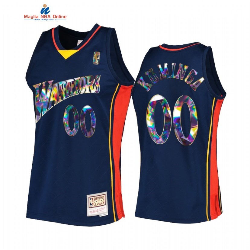 Maglia NBA Golden State Warriors #00 Jonathan Kuminga 75th Anniversario Marino Hardwood Classics 2022 Acquista