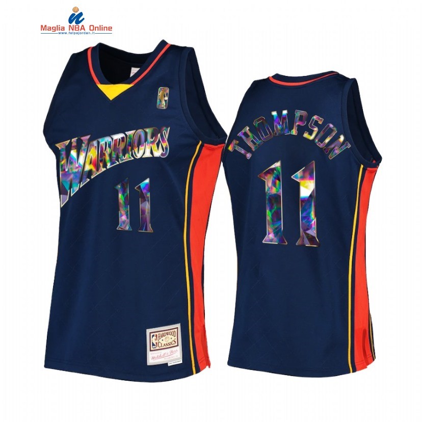 Maglia NBA Golden State Warriors #11 Klay Thompson 75th Anniversario Marino Hardwood Classics 2022 Acquista