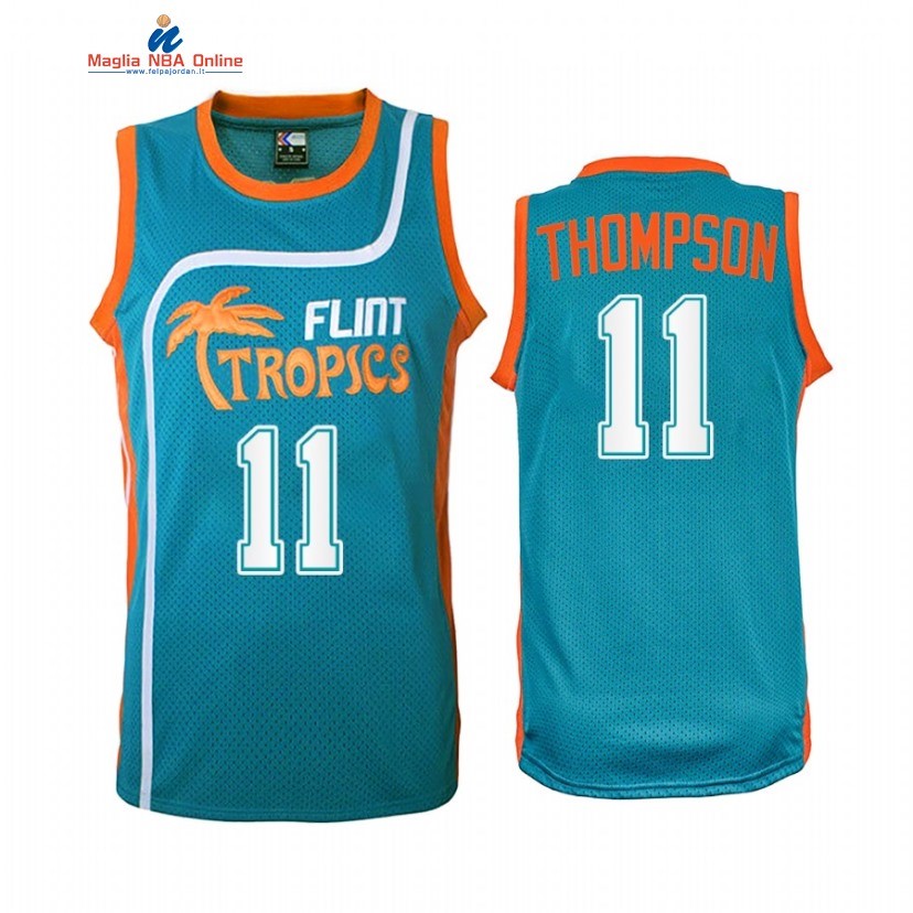 Maglia NBA Golden State Warriors #11 Klay Thompson Verde Throwback 2022 Acquista
