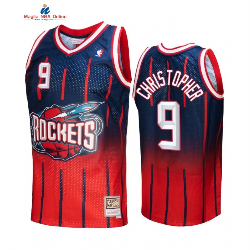 Maglia NBA Houston Rockets #9 Josh Christopher Fadeaway Rosso Marino Hardwood Classics 2022 Acquista