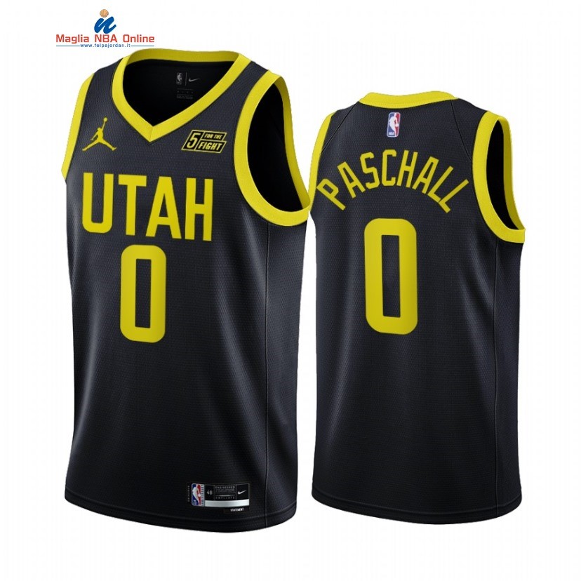 Maglia NBA Jordan Utah Jazz #0 Eric Paschall Nero Statement 2022-23 Acquista