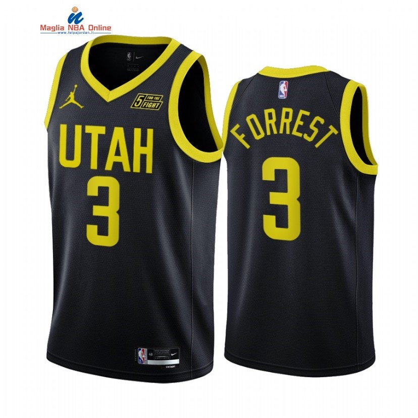 Maglia NBA Jordan Utah Jazz #3 Trent Forrest Nero Statement 2022-23 Acquista