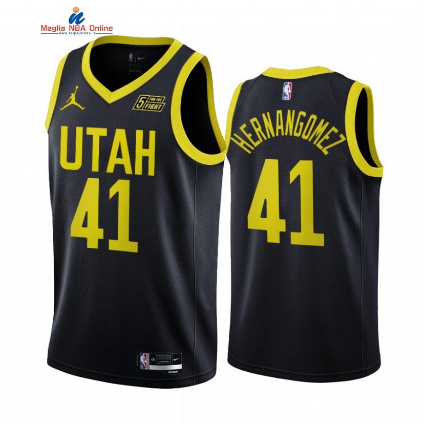 Maglia NBA Jordan Utah Jazz #41 Juan Hernangomez Nero Statement 2022-23 Acquista