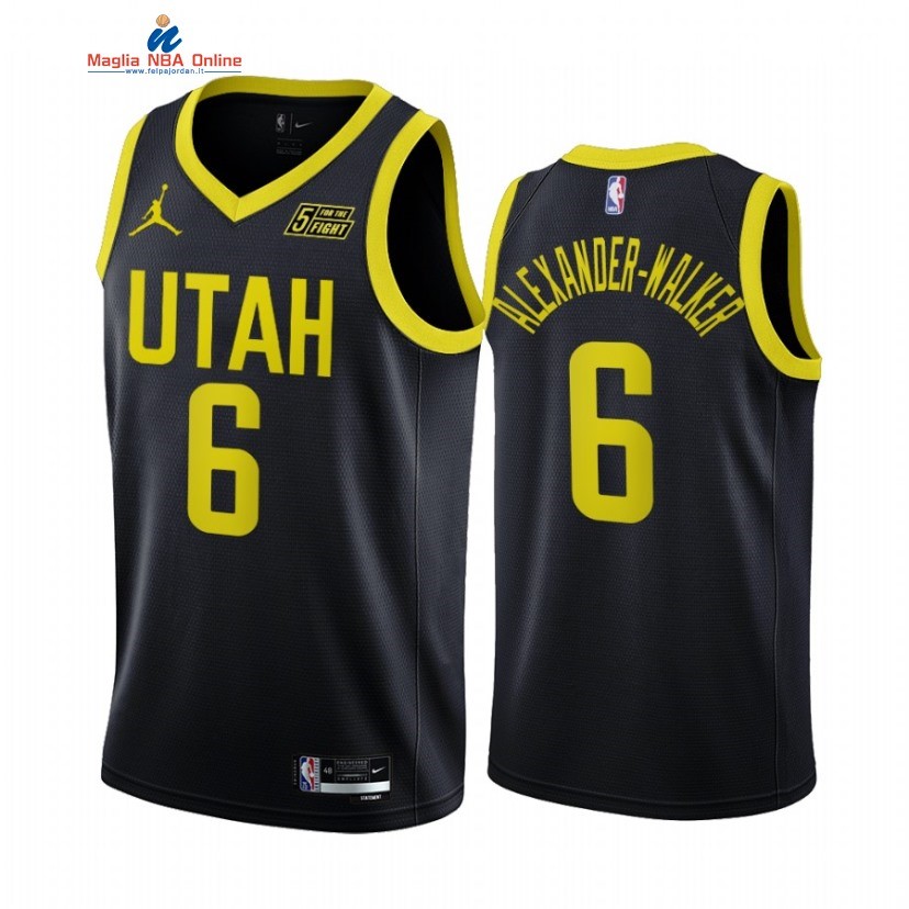 Maglia NBA Jordan Utah Jazz #6 Nickeil Alexander Walker Nero Statement 2022-23 Acquista