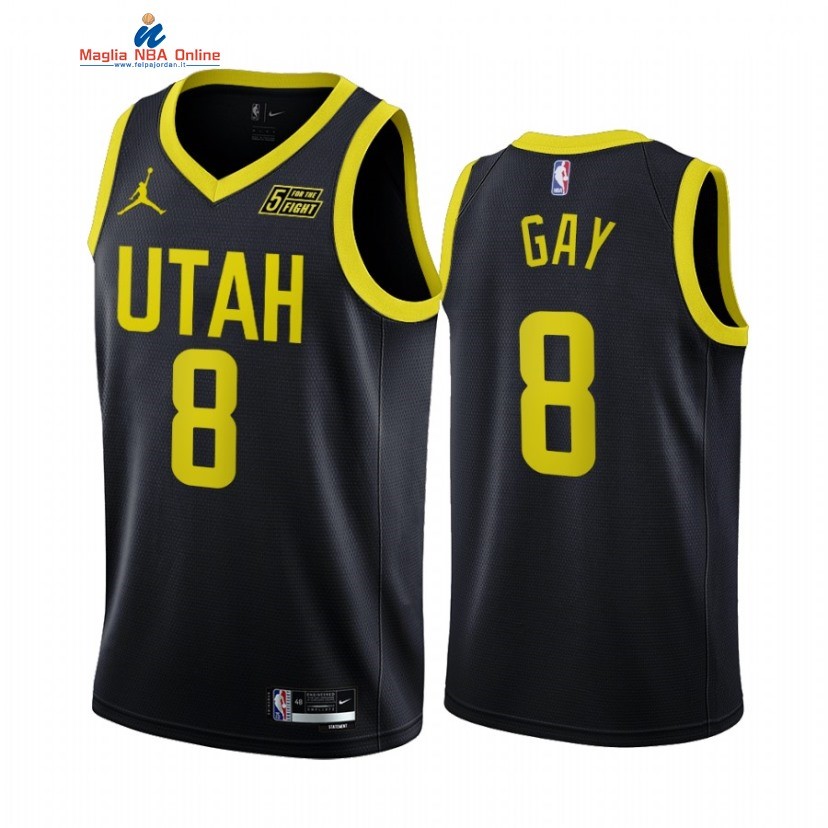 Maglia NBA Jordan Utah Jazz #8 Rudy Gay Nero Statement 2022-23 Acquista