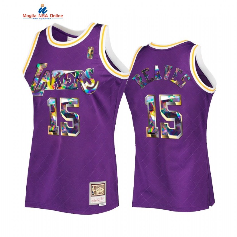 Maglia NBA Los Angeles Lakers #15 Austin Reaves 75th Diamante Porpora Hardwood Classics 2022 Acquista