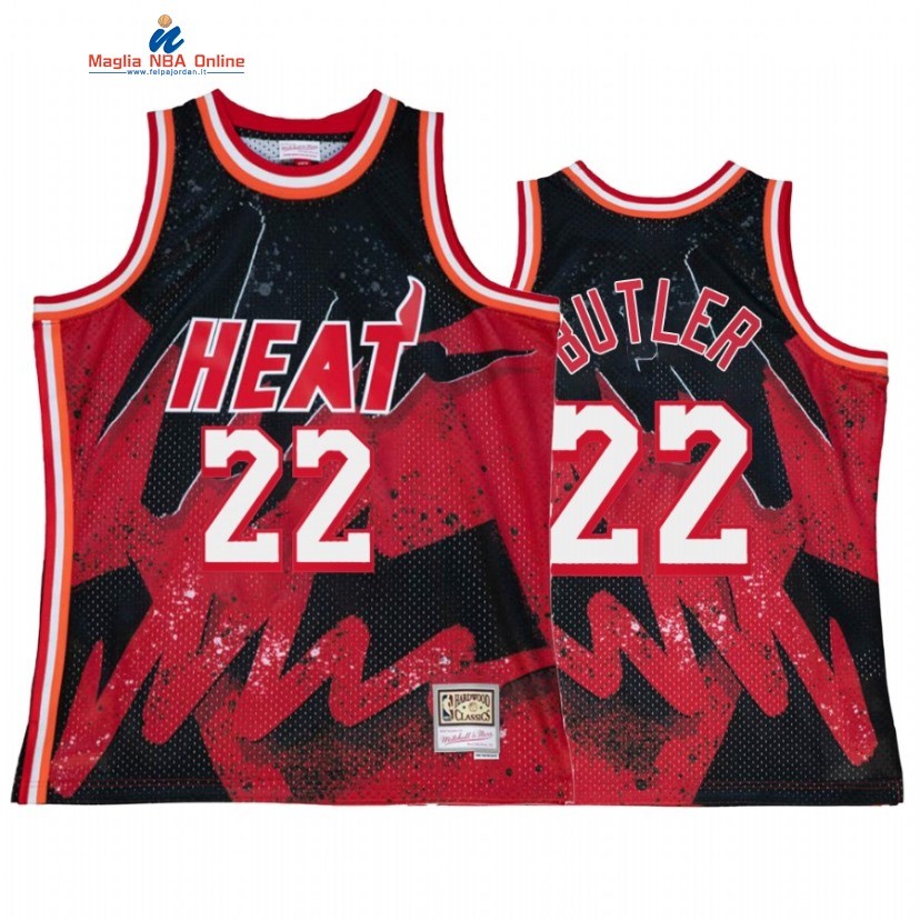 Maglia NBA Miami Heat #22 Jimmy Butler Rosso Throwback 2022 Acquista