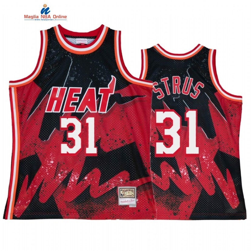 Maglia NBA Miami Heat #31 Max Strus Rosso Throwback 2022 Acquista