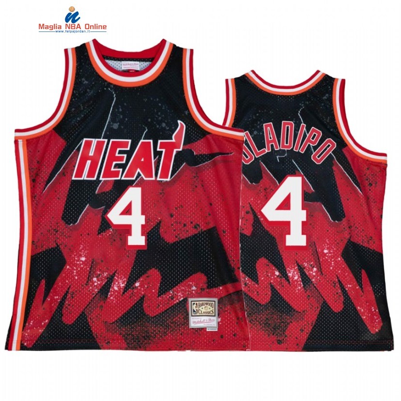 Maglia NBA Miami Heat #4 Victor Oladipo Rosso Throwback 2022 Acquista