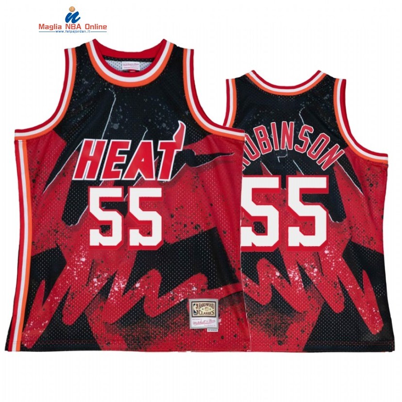 Maglia NBA Miami Heat #55 Duncan Robinson Rosso Throwback 2022 Acquista