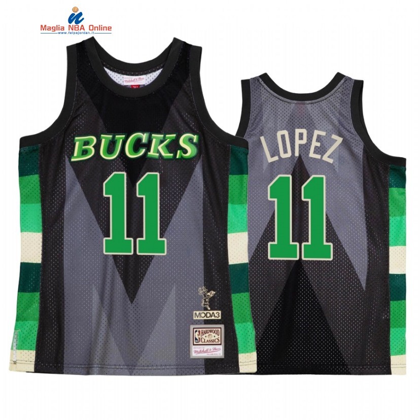 Maglia NBA Milwaukee Bucks #11 Brook lopez Verde Hardwood Classics 2022-23 Acquista