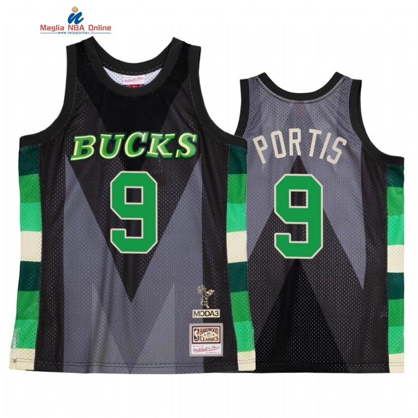 Maglia NBA Milwaukee Bucks #9 Bobby Portis Verde Hardwood Classics 2022-23 Acquista