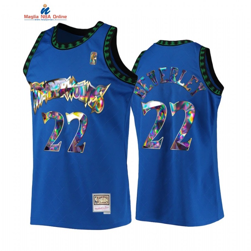 Maglia NBA Minnesota Timberwolvs #22 Patrick Beverley 75th Blu Hardwood Classics Acquista