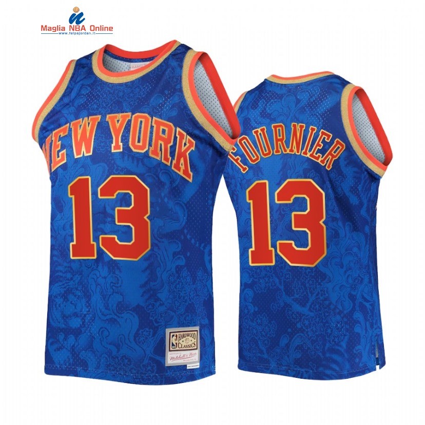 Maglia NBA New York Knicks #13 Evan Fournier Reale Throwback 2022 Acquista