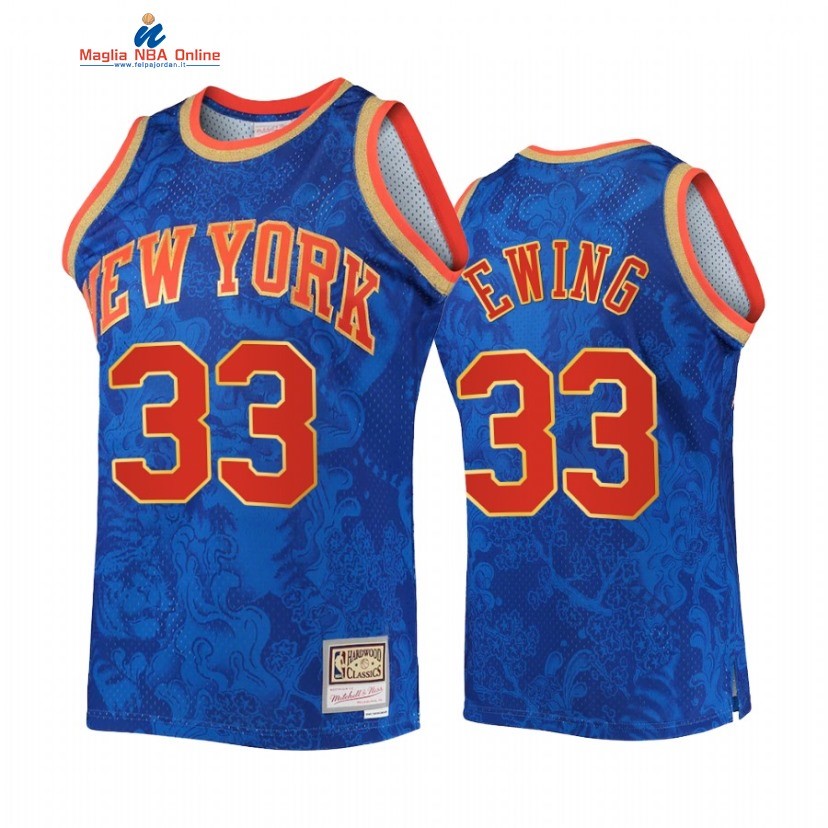 Maglia NBA New York Knicks #33 Patrick Ewing Reale Throwback 2022 Acquista