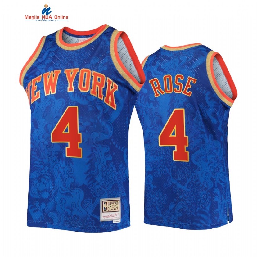 Maglia NBA New York Knicks #4 Derrick Rose Reale Throwback 2022 Acquista