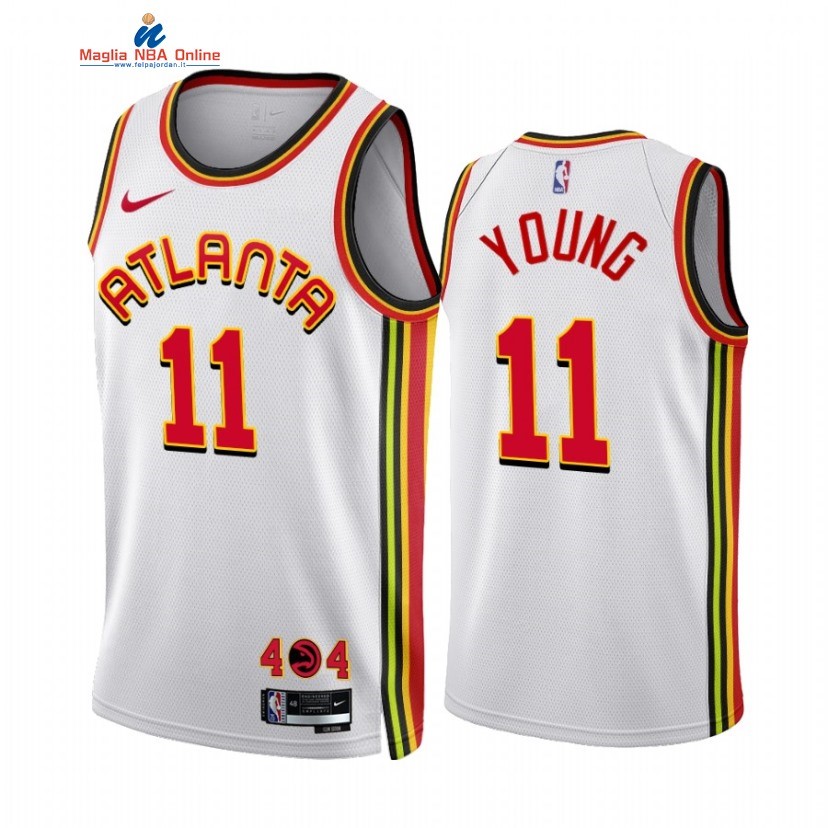 Maglia NBA Nike Atlanta Hawks #11 Trae Young Bianco Association 2022-23 Acquista