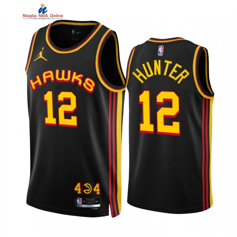 Maglia NBA Nike Atlanta Hawks #12 De'Andre Hunter Nero Statement 2022-23 Acquista