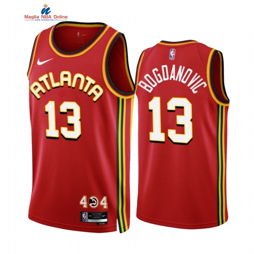 Maglia NBA Nike Atlanta Hawks #13 Bogdan Bogdanovic Rosso Icon 2022-23 Acquista