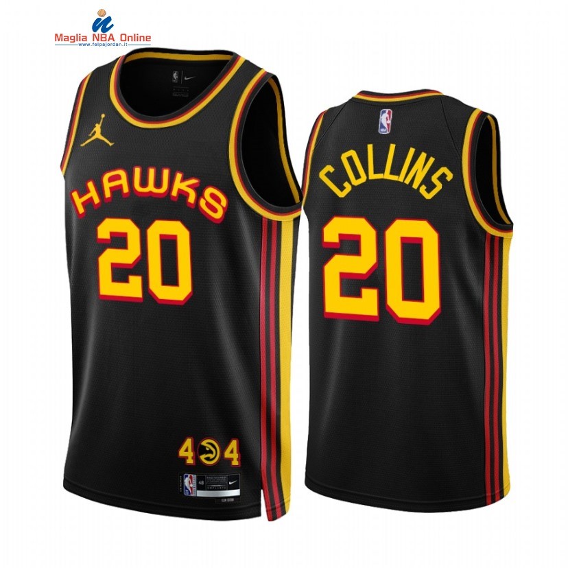 Maglia NBA Nike Atlanta Hawks #20 John Collins Nero Statement 2022-23 Acquista