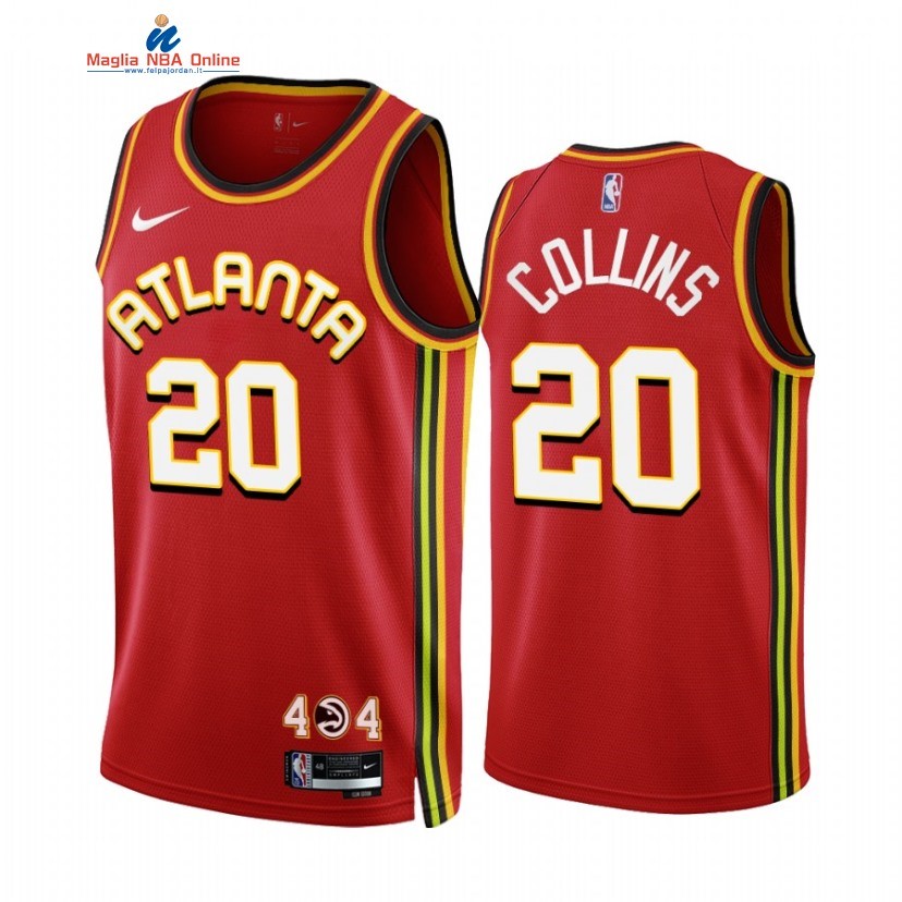 Maglia NBA Nike Atlanta Hawks #20 John Collins Rosso Icon 2022-23 Acquista