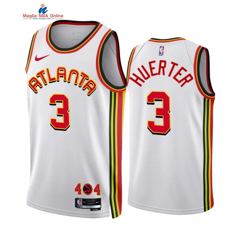 Maglia NBA Nike Atlanta Hawks #3 Kevin Huerter Bianco Association 2022-23 Acquista