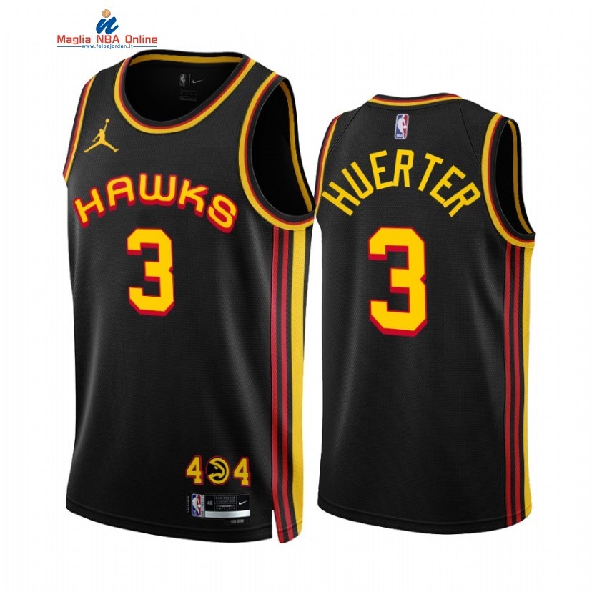 Maglia NBA Nike Atlanta Hawks #3 Kevin Huerter Nero Statement 2022-23 Acquista