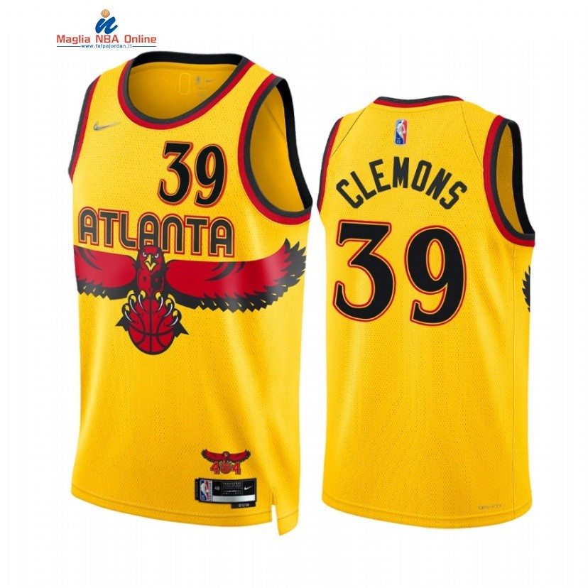 Maglia NBA Nike Atlanta Hawks #39 Chris Clemons 75th Diamond Oro Città 2021-22 Acquista