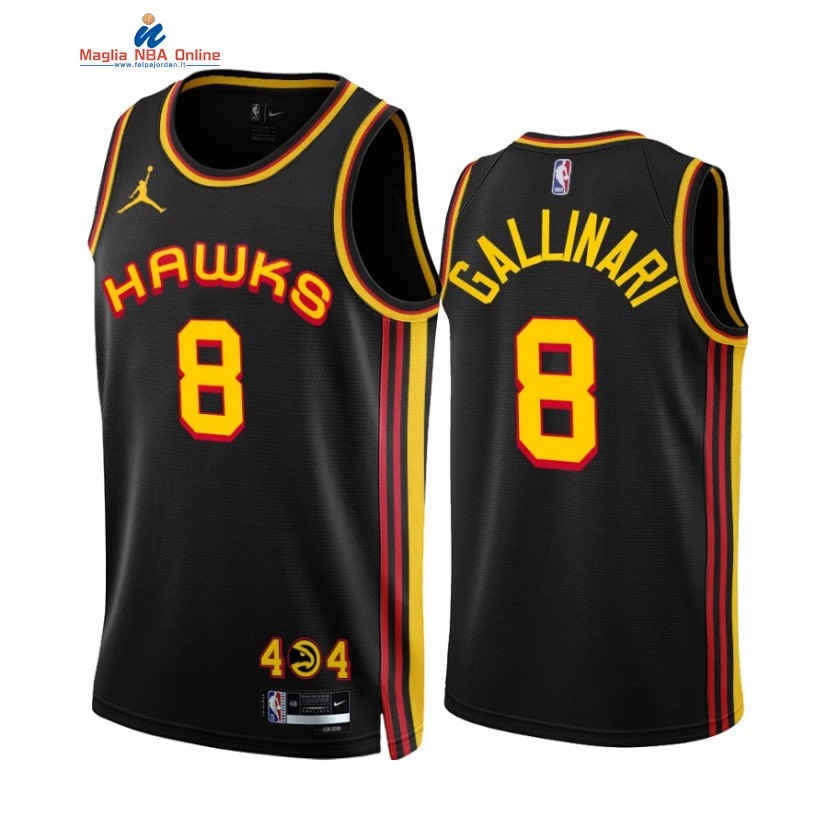 Maglia NBA Nike Atlanta Hawks #8 Danilo Gallinari Nero Statement 2022-23 Acquista