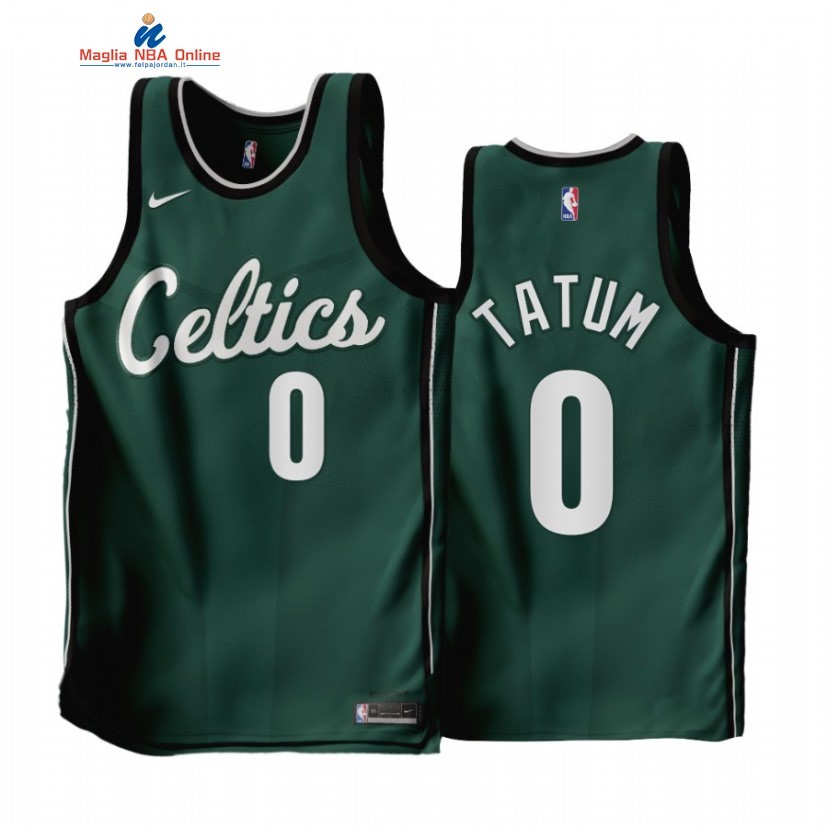 Maglia NBA Nike Boston Celtics #0 Jayson Tatum Verde Città 2022-23 Acquista