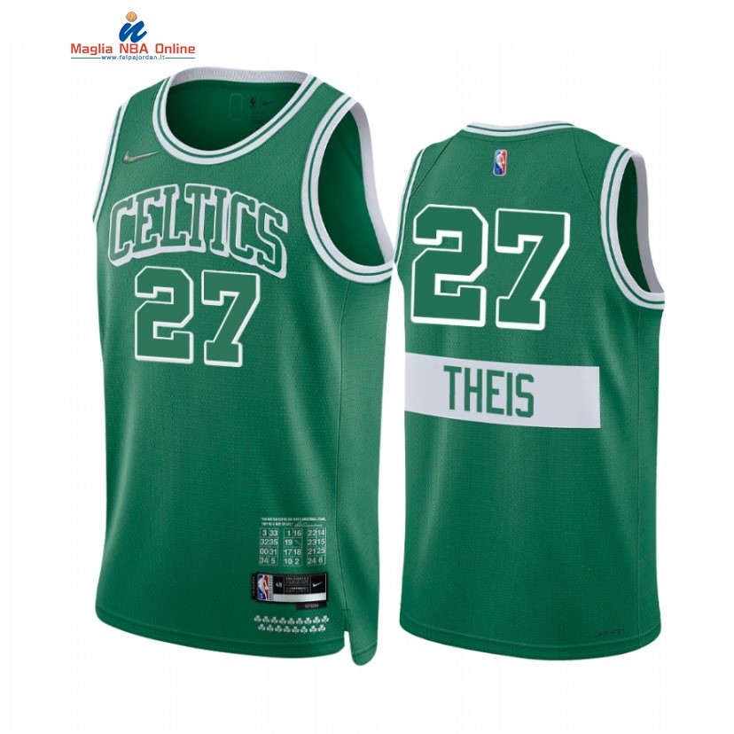Maglia NBA Nike Boston Celtics #27 Daniel Theis Verde 75th Diamante Città 2021-22 Acquista