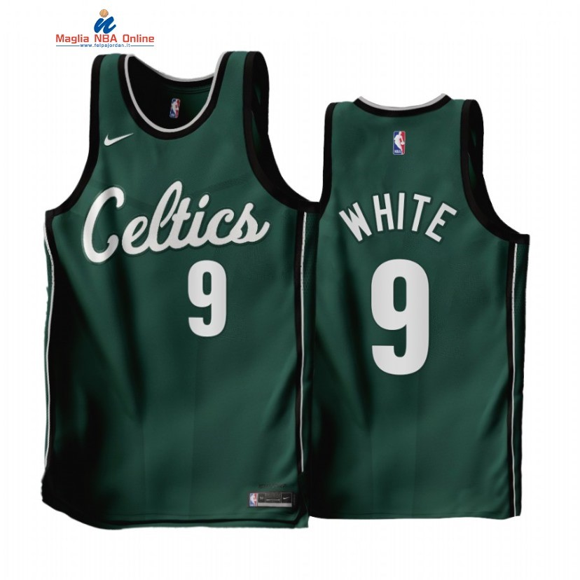 Maglia NBA Nike Boston Celtics #9 Derrick White Verde Città 2022-23 Acquista
