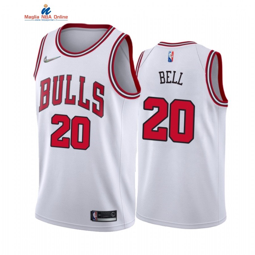 Maglia NBA Nike Chicago Bulls #20 Jordan Bell 75th Bianco Association 2021-22 Acquista
