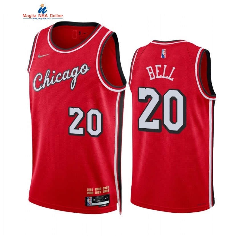 Maglia NBA Nike Chicago Bulls #20 Jordan Bell 75th Season Diamante Rosso Città 2021-22 Acquista