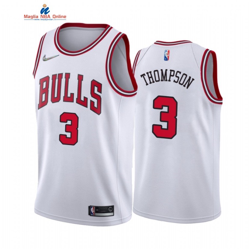 Maglia NBA Nike Chicago Bulls #3 Tristan Thompson Bianco Association 2022 Acquista